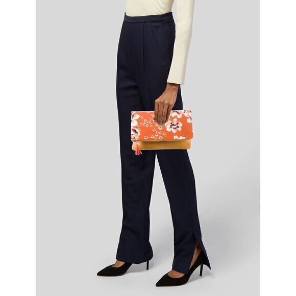 RACHEL PALLY Canvas Clutch Bag Floral - Picture 1 of 11